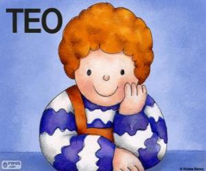 Puzzle Teo, ένας χαρακτήρας που ζει στα βιβλία Violeta παιδιά Denou του